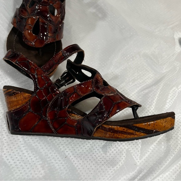 Donald J Pliner Women’s Sz 7 Tortoise Shell Platform Wedge Made in Italy - Picture 10 of 16